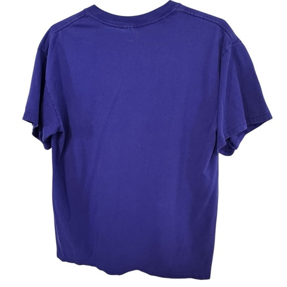 Vintage Cat in Hat Tom Griffin Purple Men’s L Cotton T-Shirt RARE - Picture 5 of 5